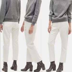 La Garconne Moderne White Mid-Waist Crip Jeans Size 29